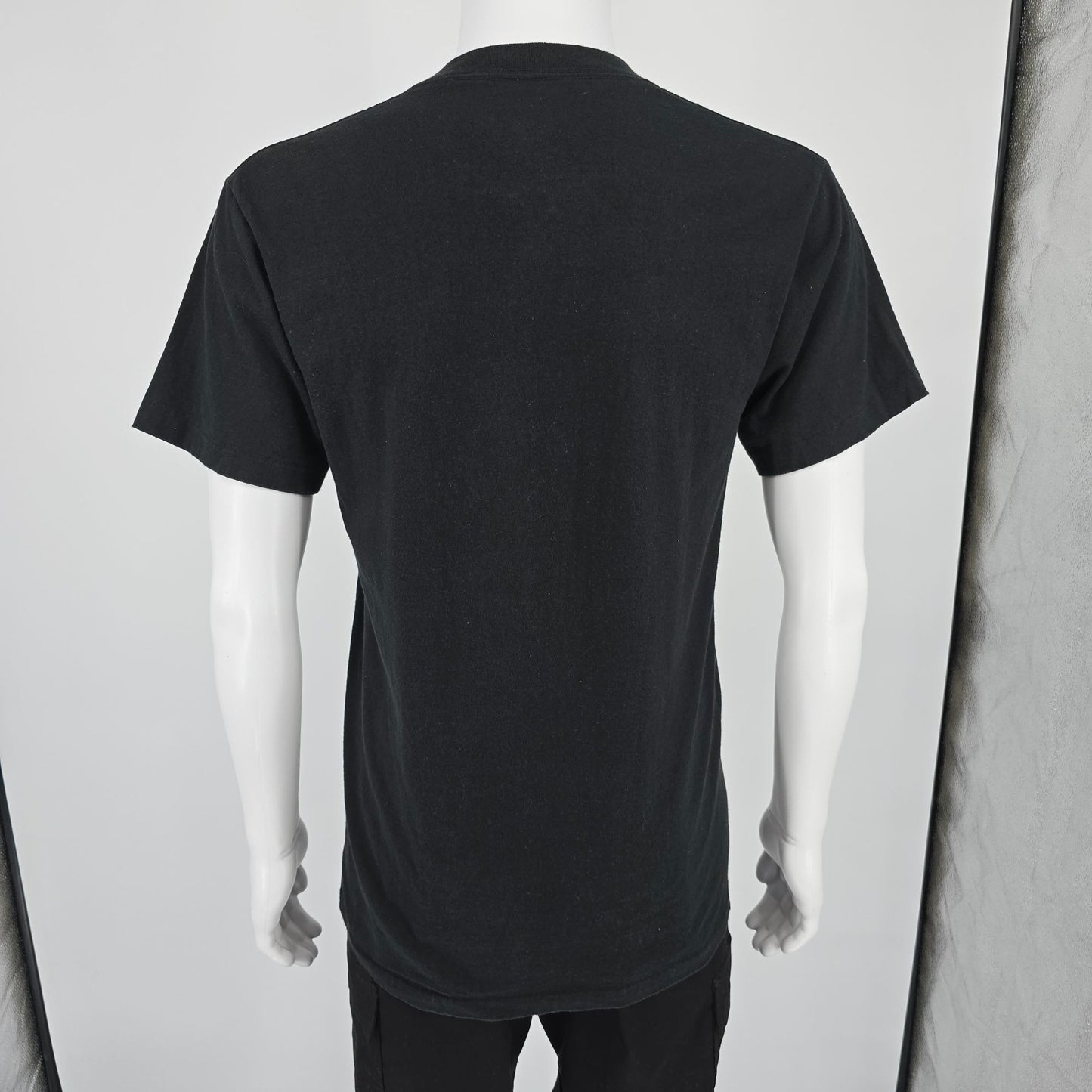 Vintage 1980s Duke Athletic Products Blank Black Single Stitch T-Shirt (M)