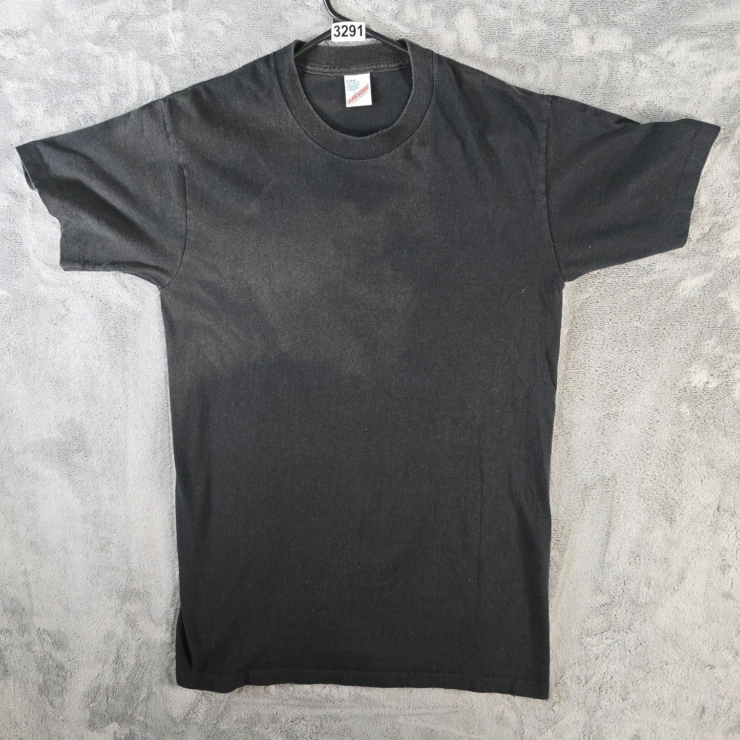 Vintage 1980s Duke Athletic Products Blank Black Single Stitch T-Shirt (M)