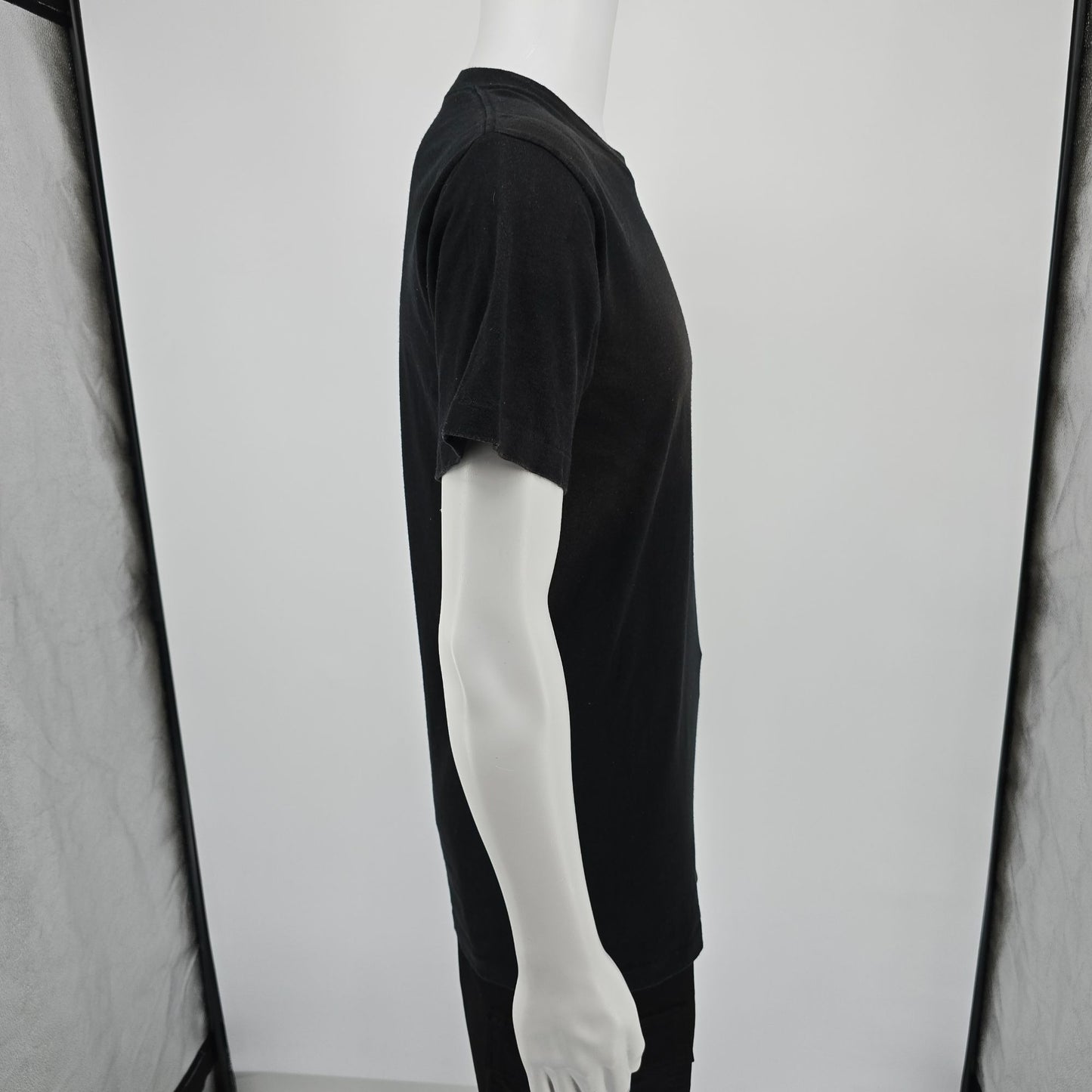 Vintage 1980s Duke Athletic Products Blank Black Single Stitch T-Shirt (M)