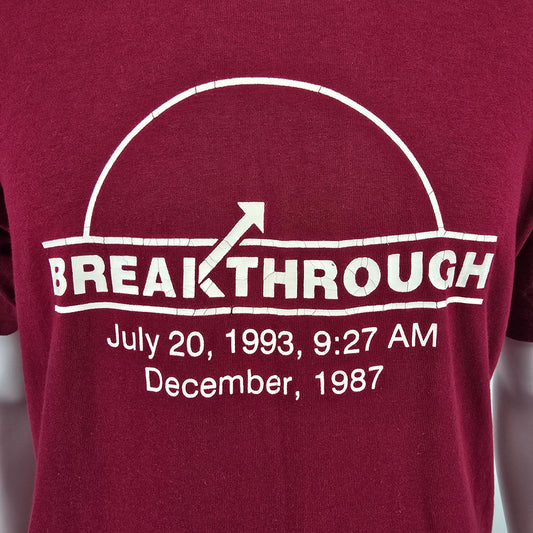 Vintage 1990s Fruit of the Loom Breakthrough July 20.1993 09:27 AM T-Shirt (L)