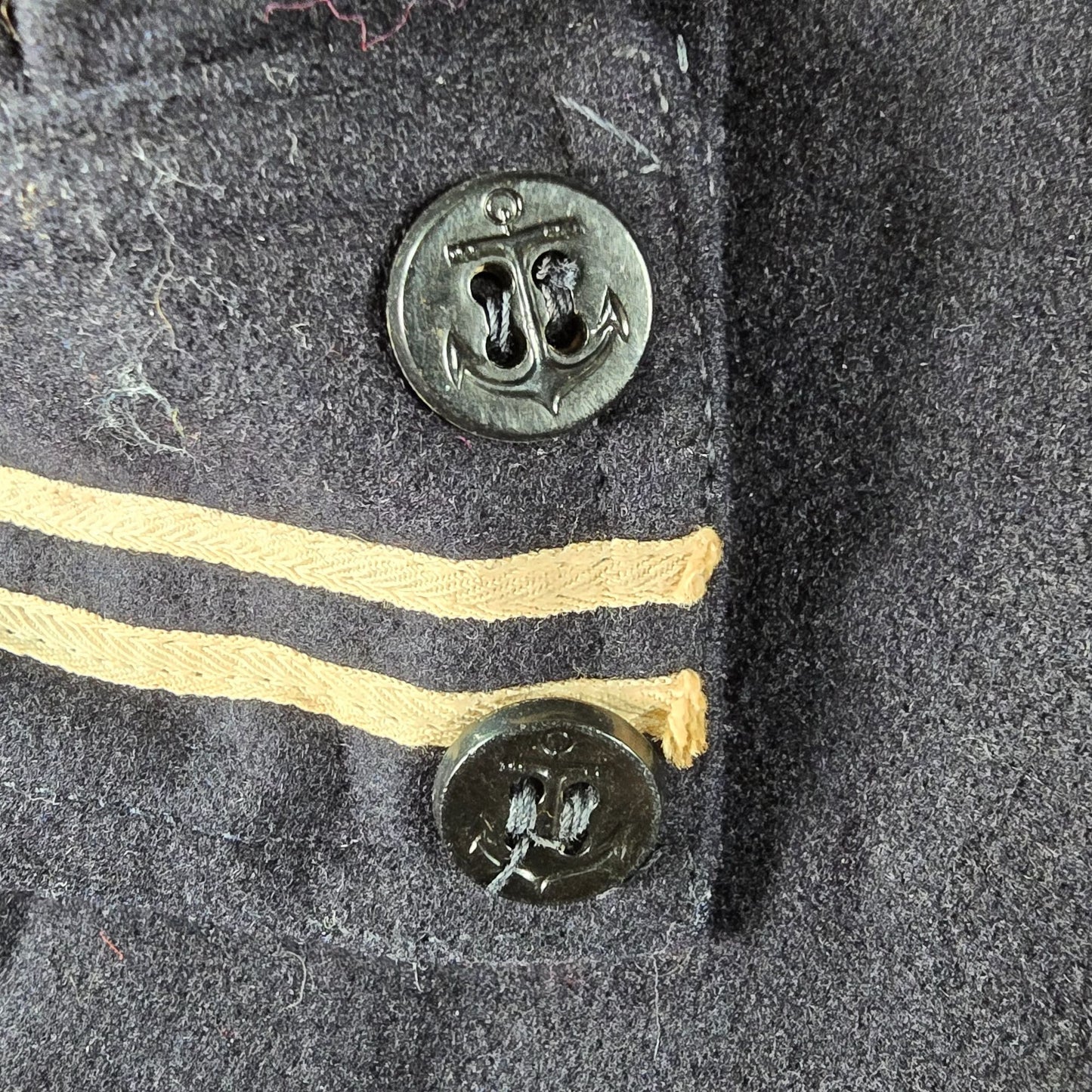Vintage 1940s Naval Clothing Factory World War II Cracker Jack Sailor Jumper (S)