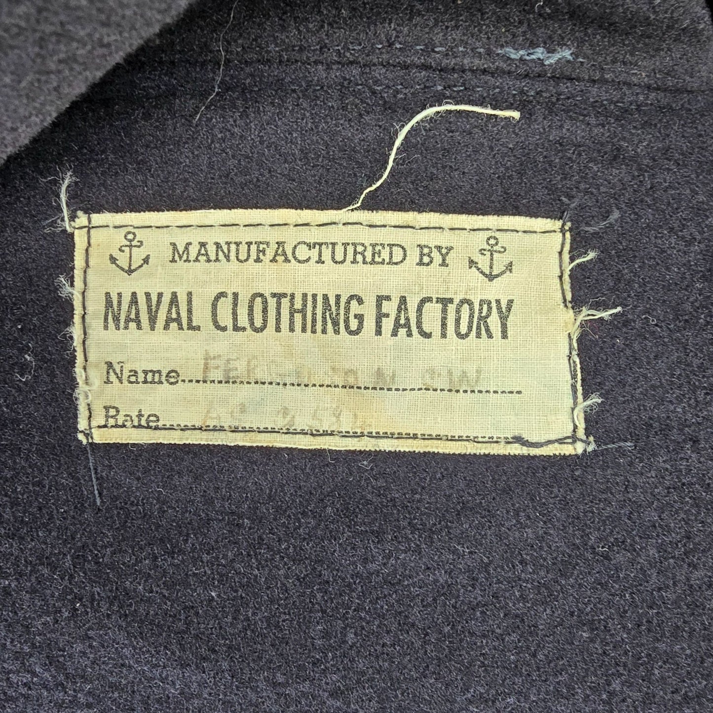 Vintage 1940s Naval Clothing Factory World War II Cracker Jack Sailor Jumper (S)