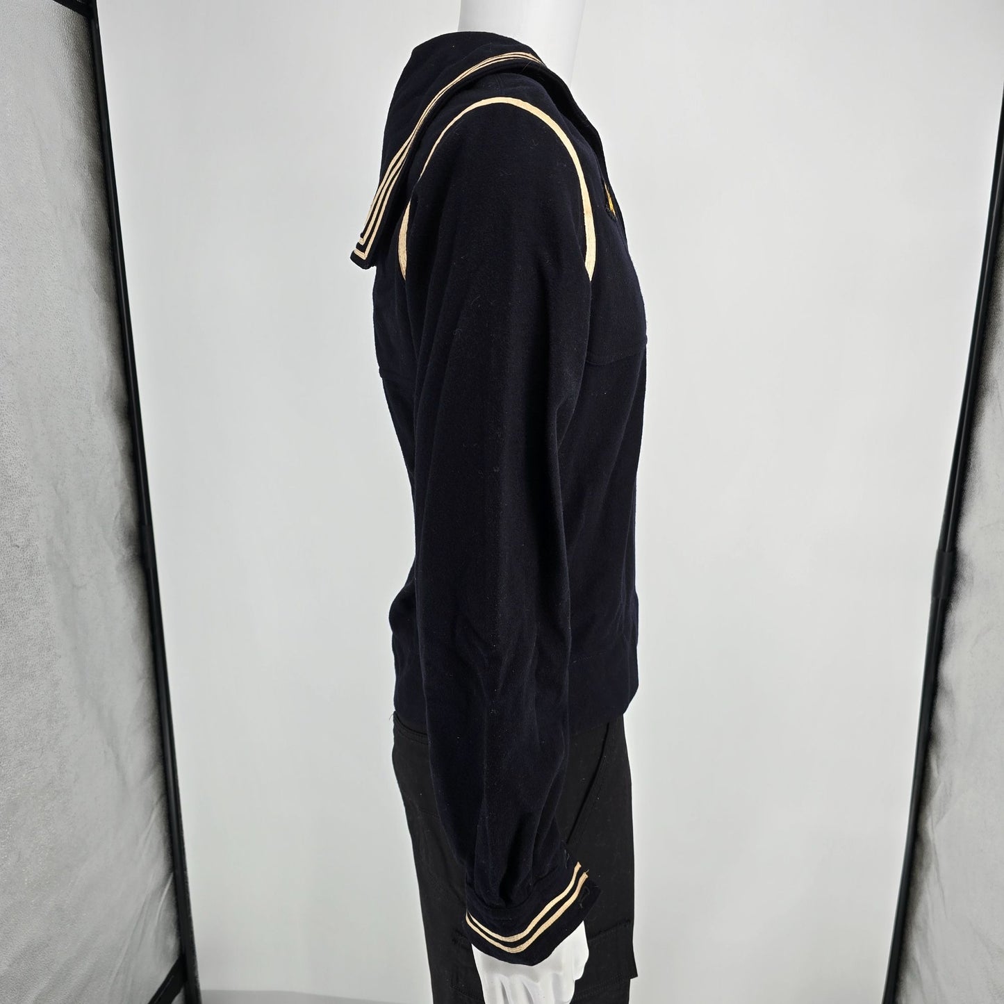 Vintage 1940s Naval Clothing Factory World War II Cracker Jack Sailor Jumper (S)