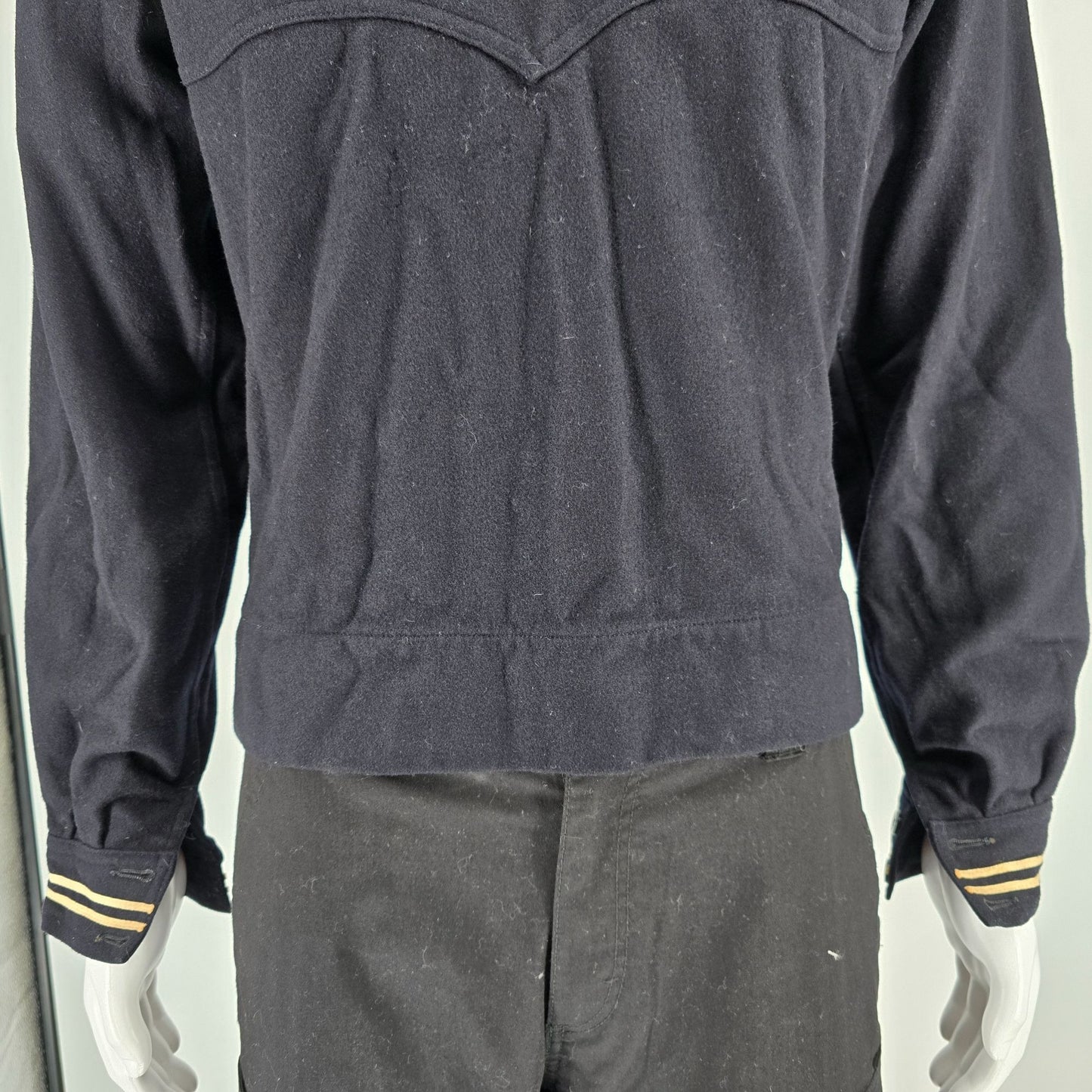 Vintage 1940s Naval Clothing Factory World War II Cracker Jack Sailor Jumper (S)
