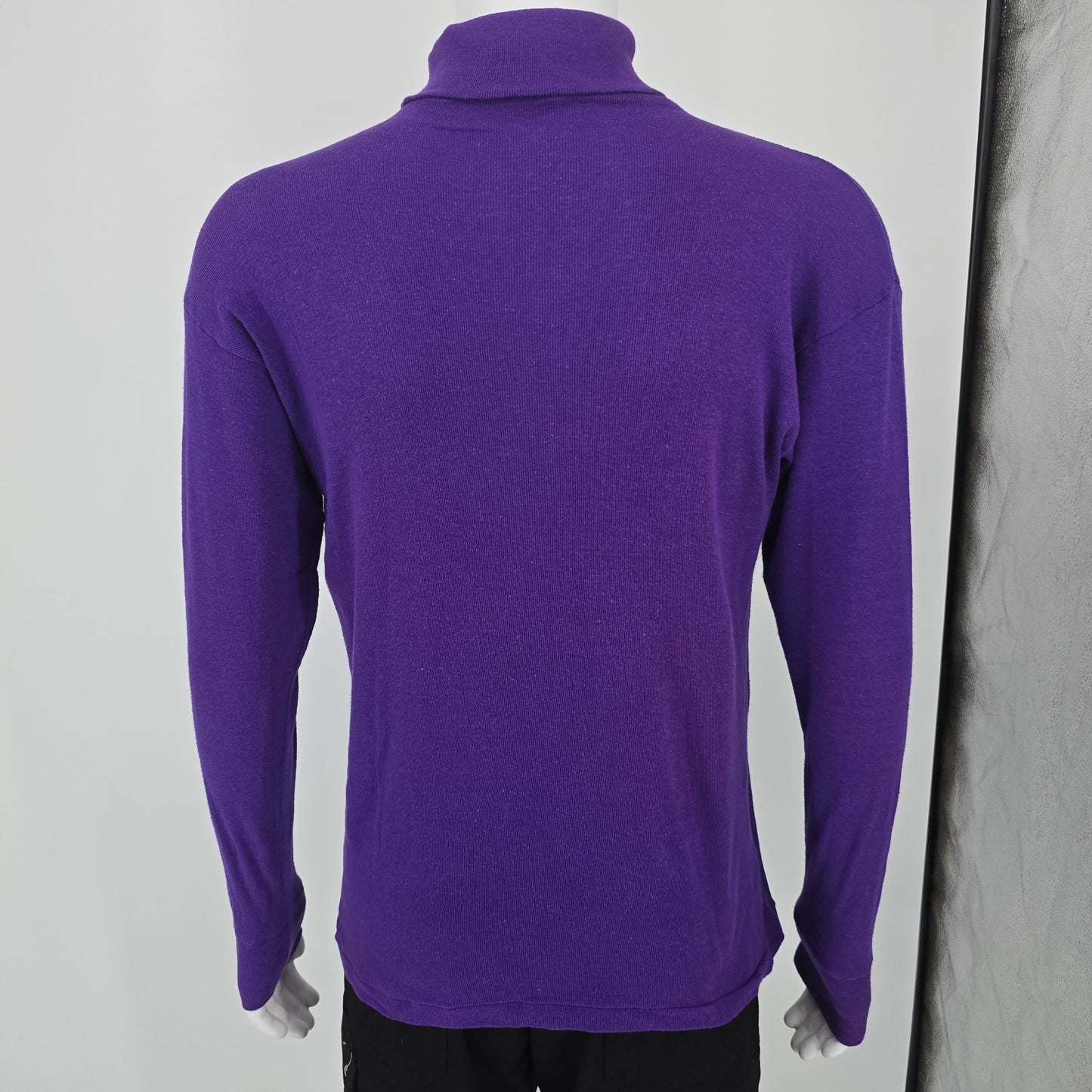 Vintage 1990s Mesa High School Jackrabbit Basketball Purple Turtleneck (L)