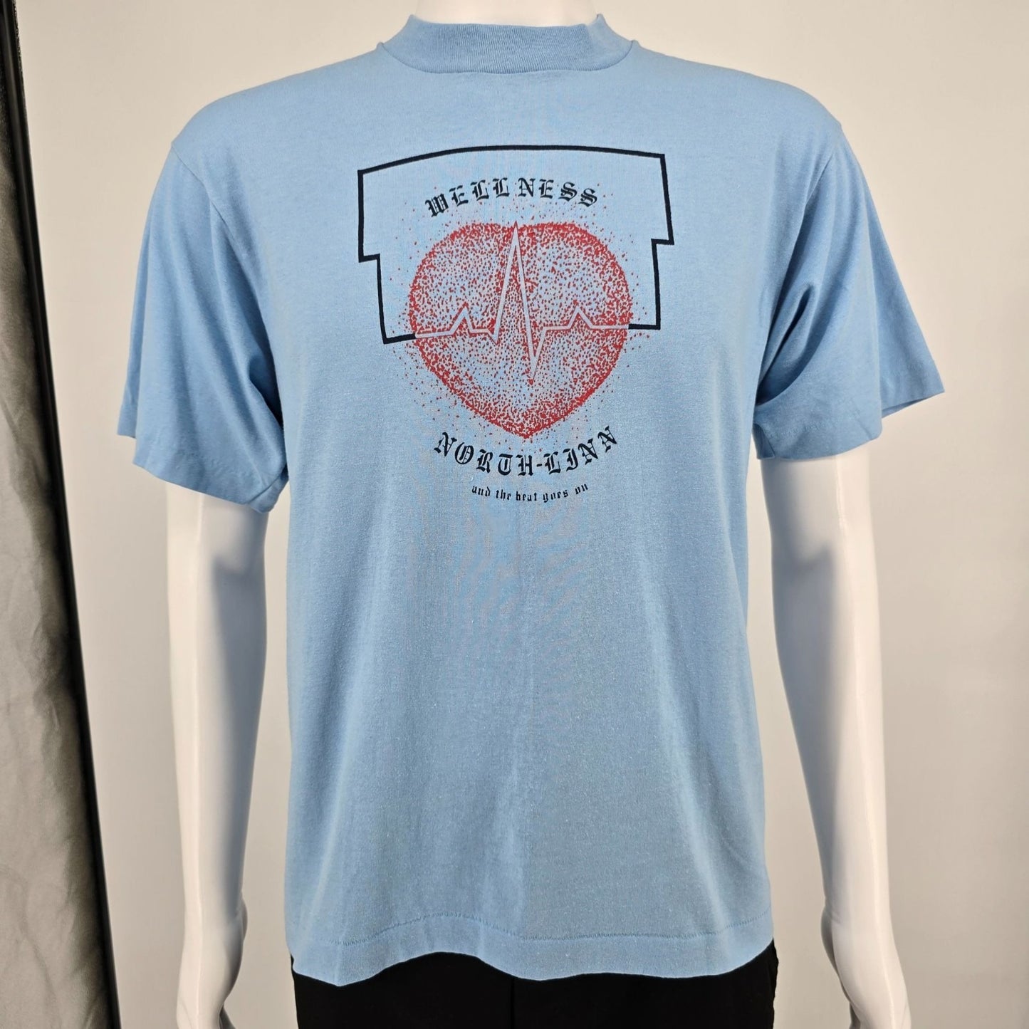 Vintage 1990s Wellness North-Linn Iowa "And the Beat Goes On" T-Shirt (M)