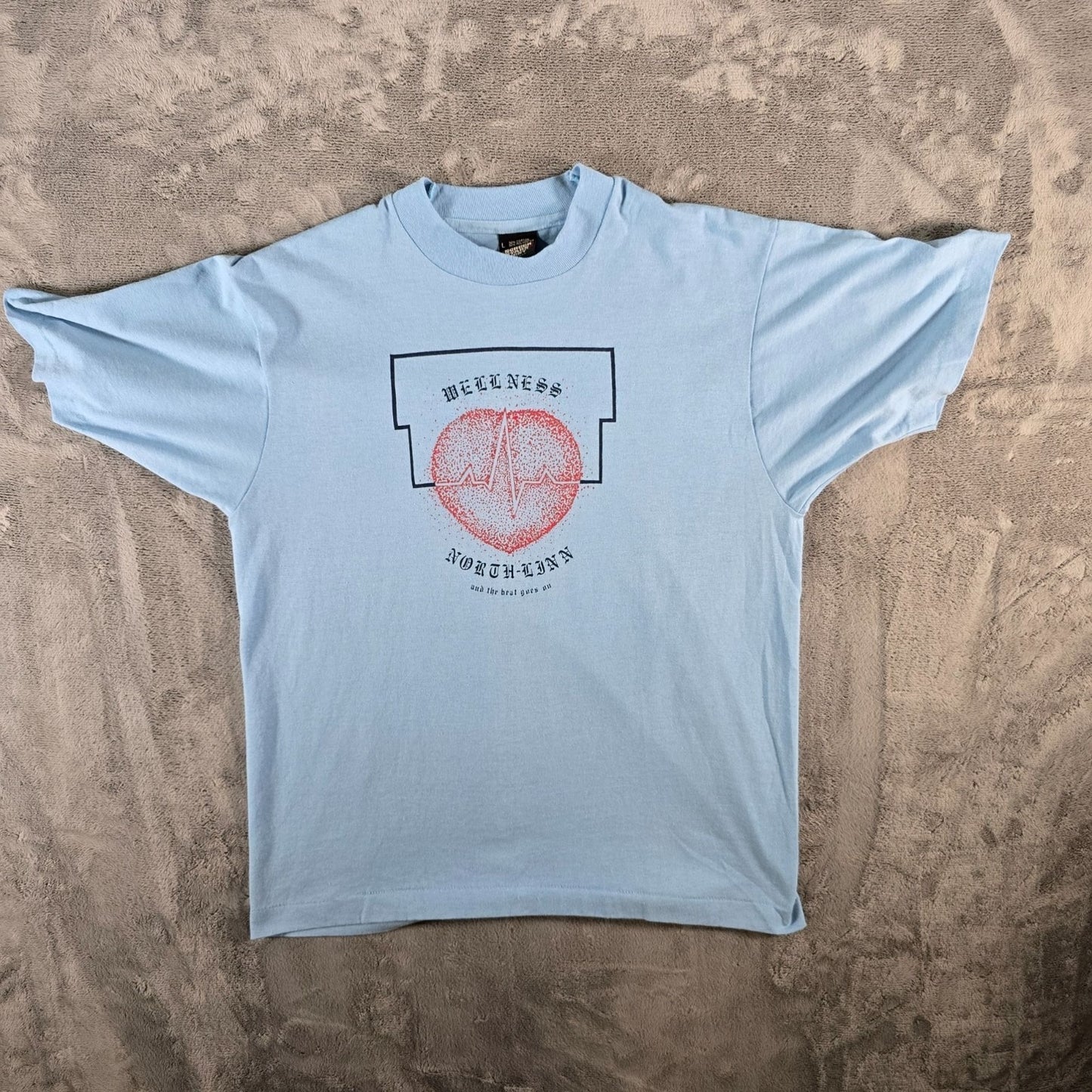 Vintage 1990s Wellness North-Linn Iowa "And the Beat Goes On" T-Shirt (M)