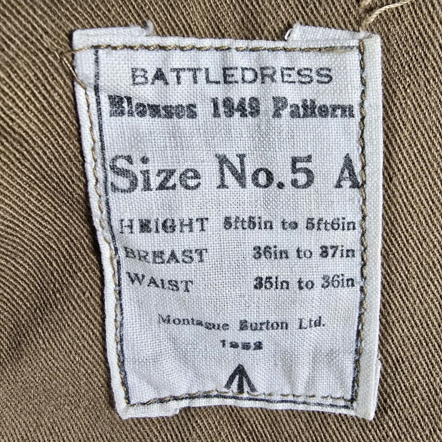 Vintage Montague Burton Battledress 1949 Pattern British Military Jacket (XS)