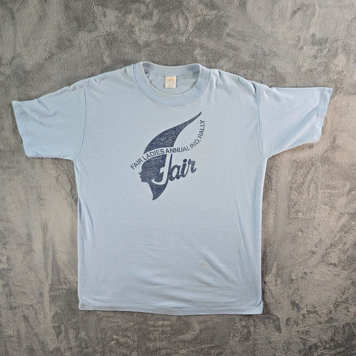 Vintage 1980s FLAIR Fair Ladies Annual Indiana Rally Aviation T-Shirt (L)