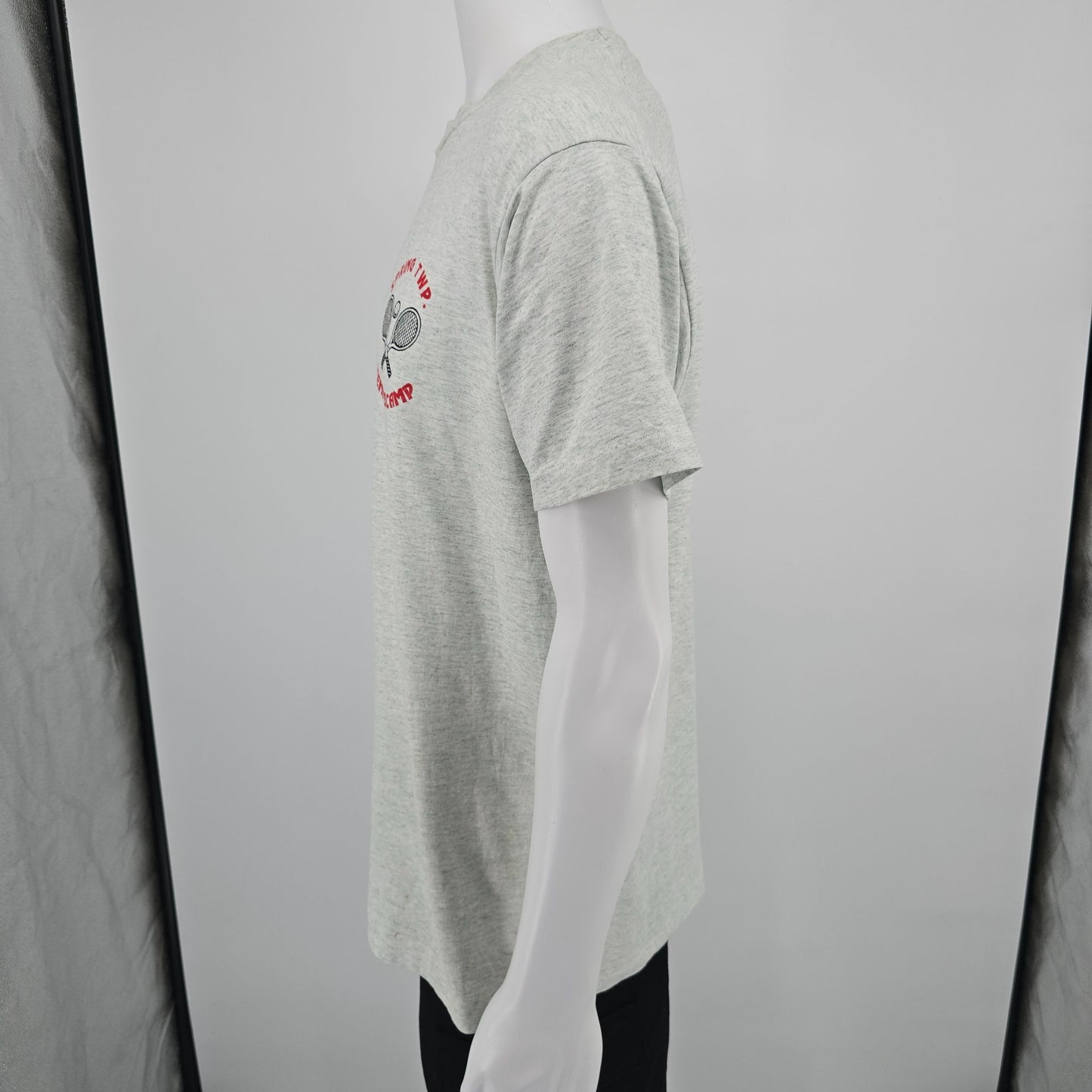 Vintage 1990s Screen Stars Best Heather Gray Spring TWP Tennis Camp T-Shirt (L)