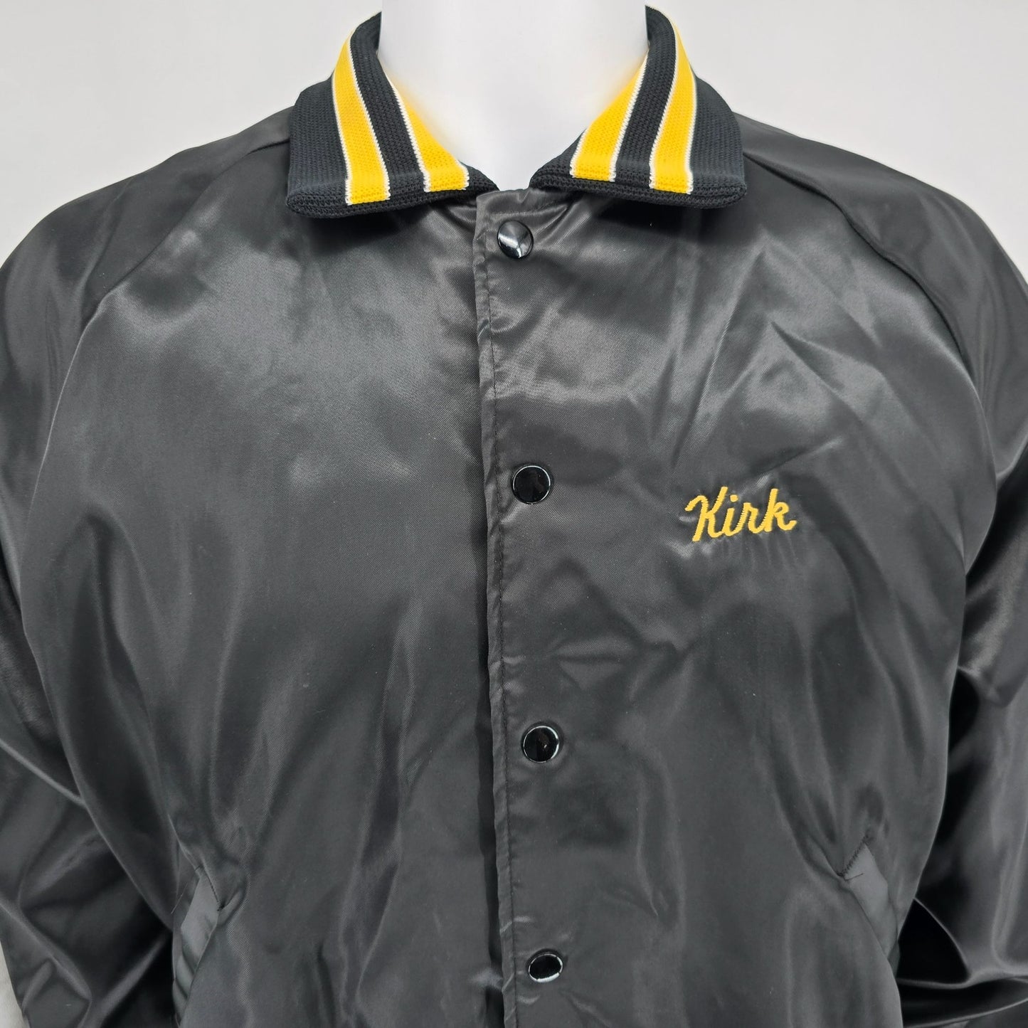 Vintage 1990s Hilton Active Apparel "Kirk" Killer Bees Soccer Nylon Jacket (L)