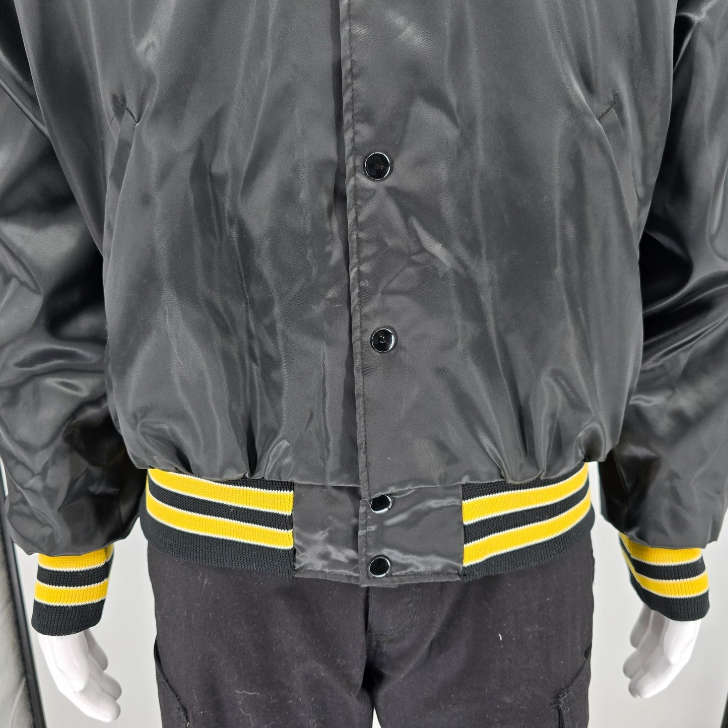 Vintage 1990s Hilton Active Apparel "Kirk" Killer Bees Soccer Nylon Jacket (L)