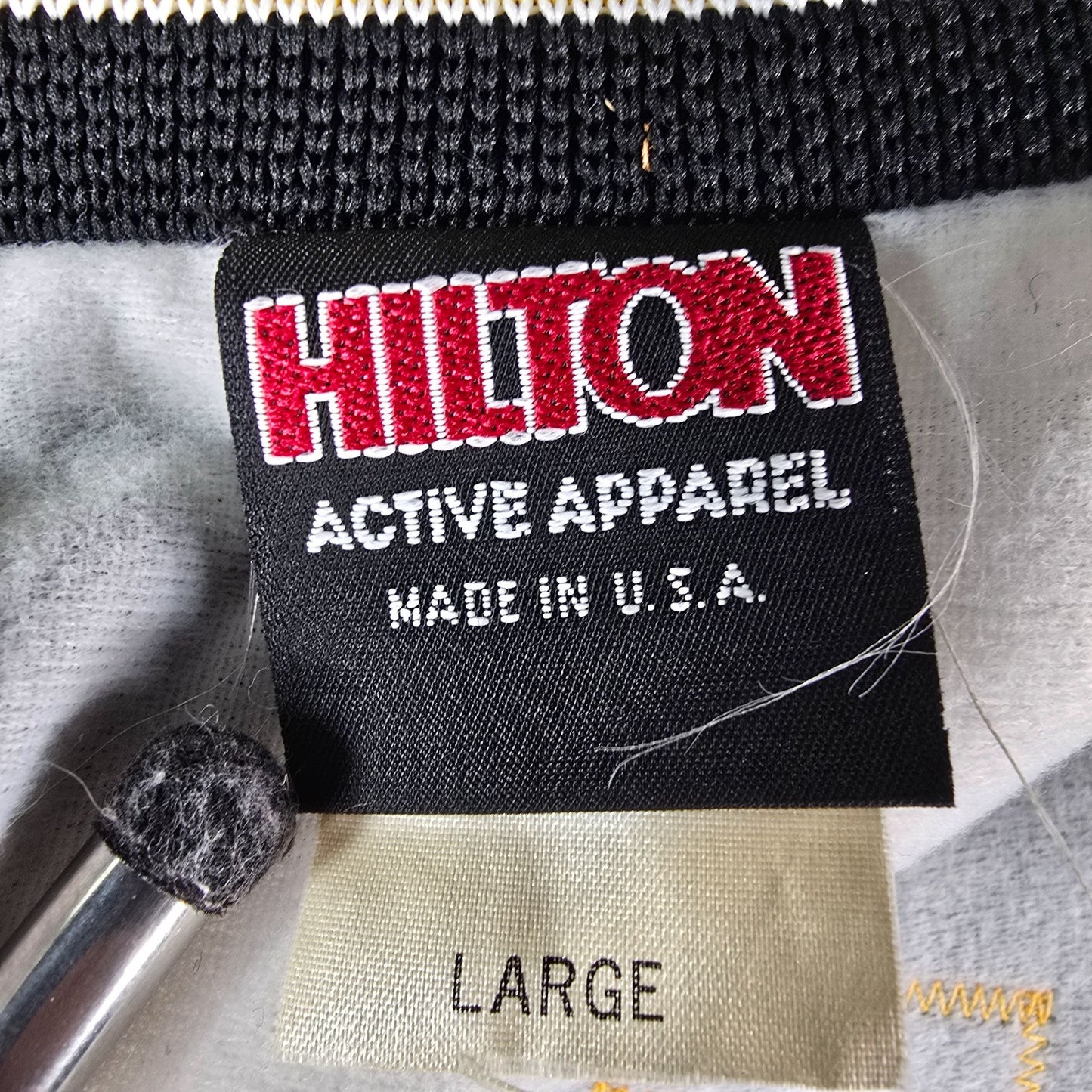 Vintage 1990s Hilton Active Apparel "Kirk" Killer Bees Soccer Nylon Jacket (L)