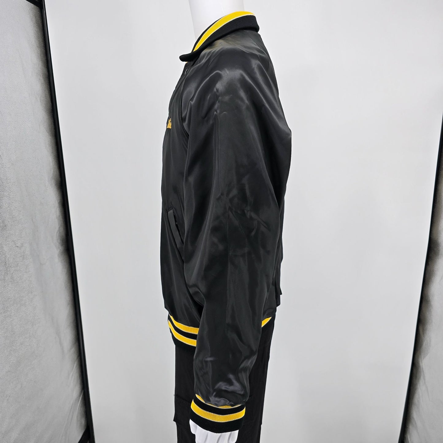 Vintage 1990s Hilton Active Apparel "Kirk" Killer Bees Soccer Nylon Jacket (L)