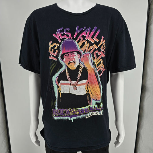 2023 LL Cool J Rock The Bells Hip Hop Streetwear Black Graphic T-Shirt (3XL)