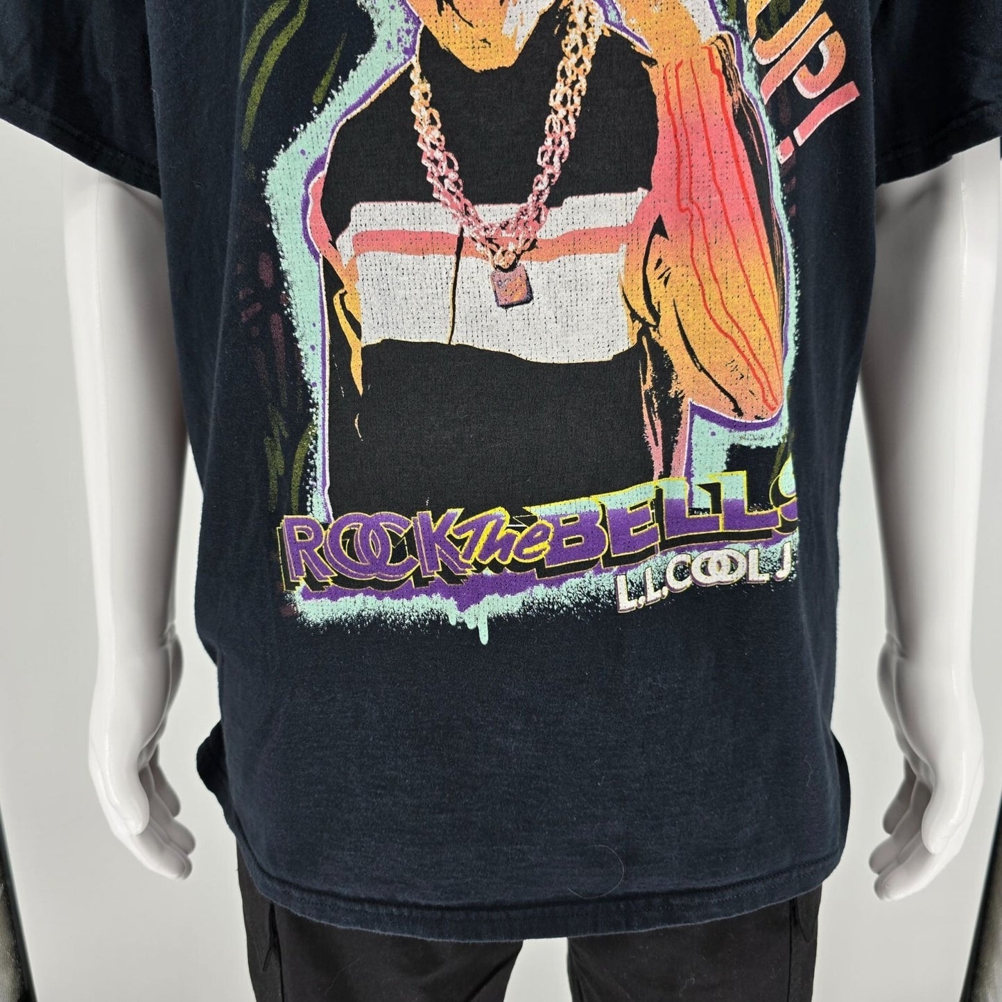 2023 LL Cool J Rock The Bells Hip Hop Streetwear Black Graphic T-Shirt (3XL)