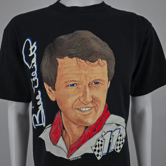 Vintage 1990s Sof Tee by Tee Jays NASCAR Bill Elliot # 11 Portrait T-Shirt (M)