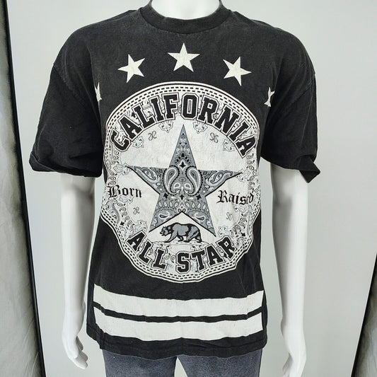 Vintage 1990s Streetwear Pro Club "California All Star Born Raised" T-Shirt (XL)