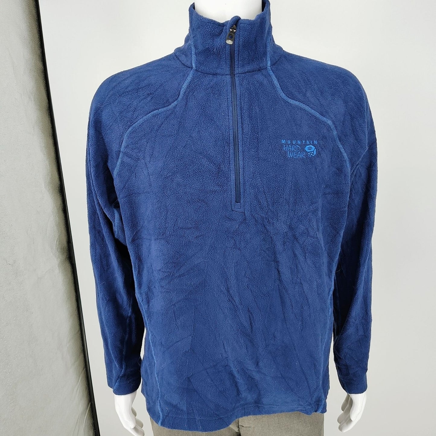 Mountain Hardwear Mens Polartec Classic 1/4 Zip Blue Fleece Pullover (L)