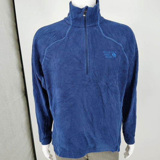 Mountain Hardwear Mens Polartec Classic 1/4 Zip Blue Fleece Pullover (L)
