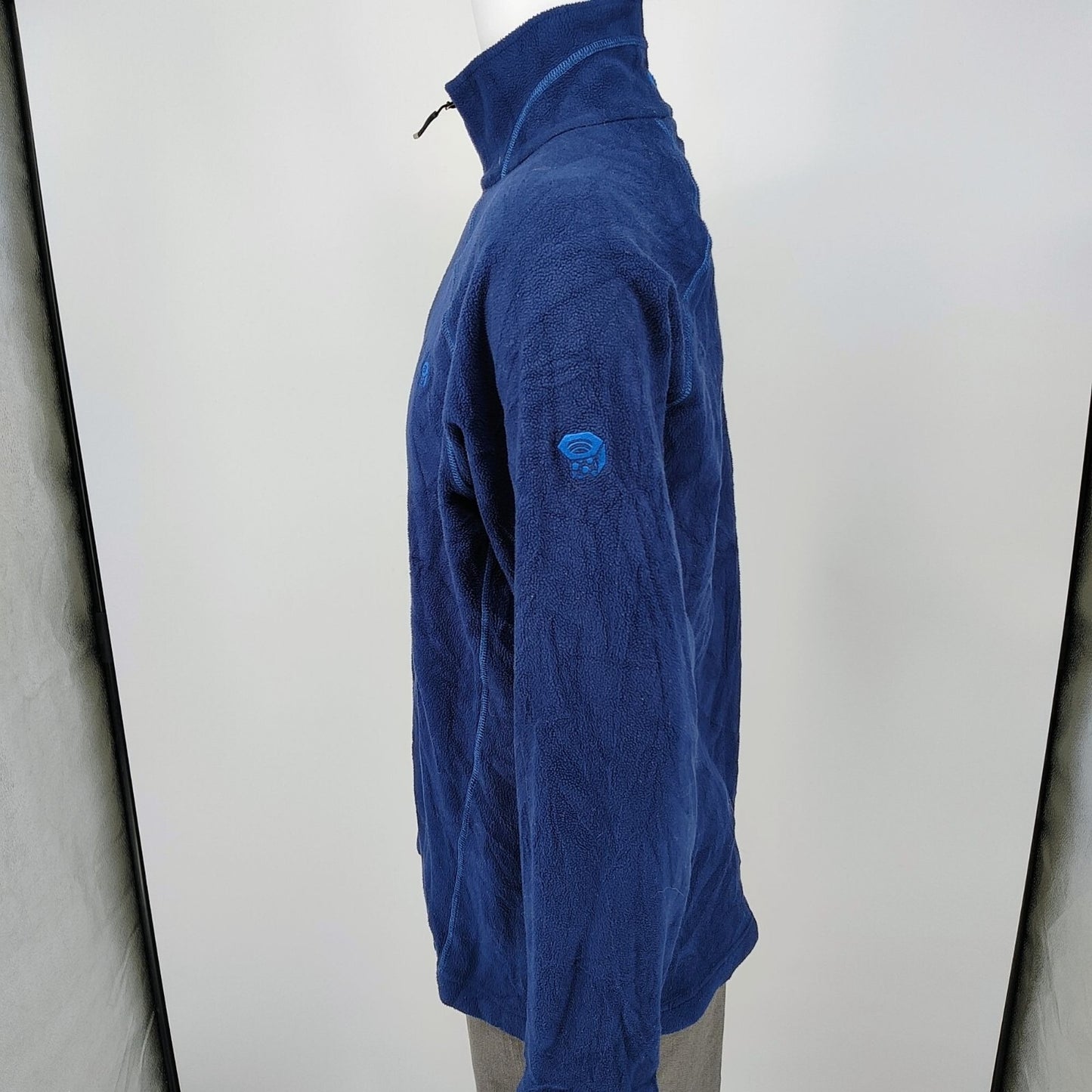 Mountain Hardwear Mens Polartec Classic 1/4 Zip Blue Fleece Pullover (L)