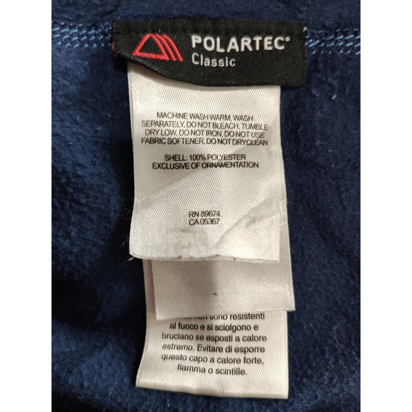 Mountain Hardwear Mens Polartec Classic 1/4 Zip Blue Fleece Pullover (L)