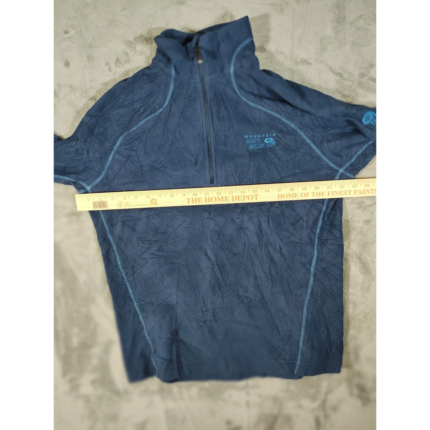 Mountain Hardwear Mens Polartec Classic 1/4 Zip Blue Fleece Pullover (L)