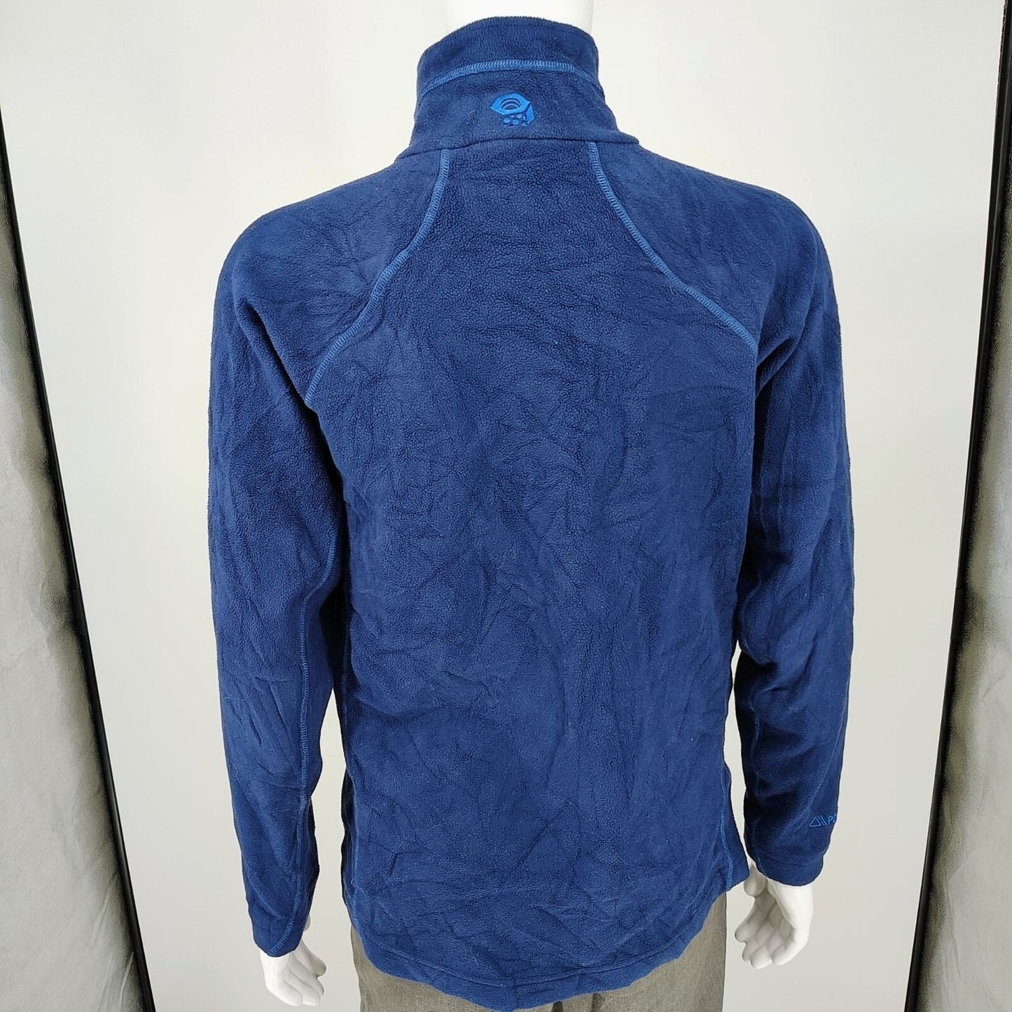 Mountain Hardwear Mens Polartec Classic 1/4 Zip Blue Fleece Pullover (L)