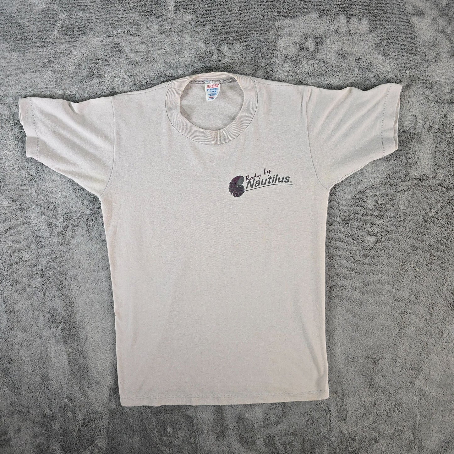 Vintage 1980s Jerzees by Russell Body by Nautilus Gym/Fitness T-Shirt (S)