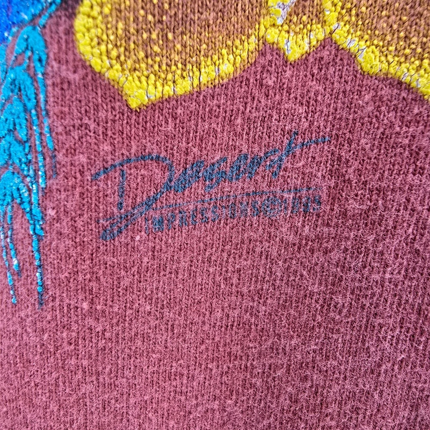 Vintage 1990s Desert Impressions Sedona Arizona Hummingbird Floral T-Shirt (M/L)