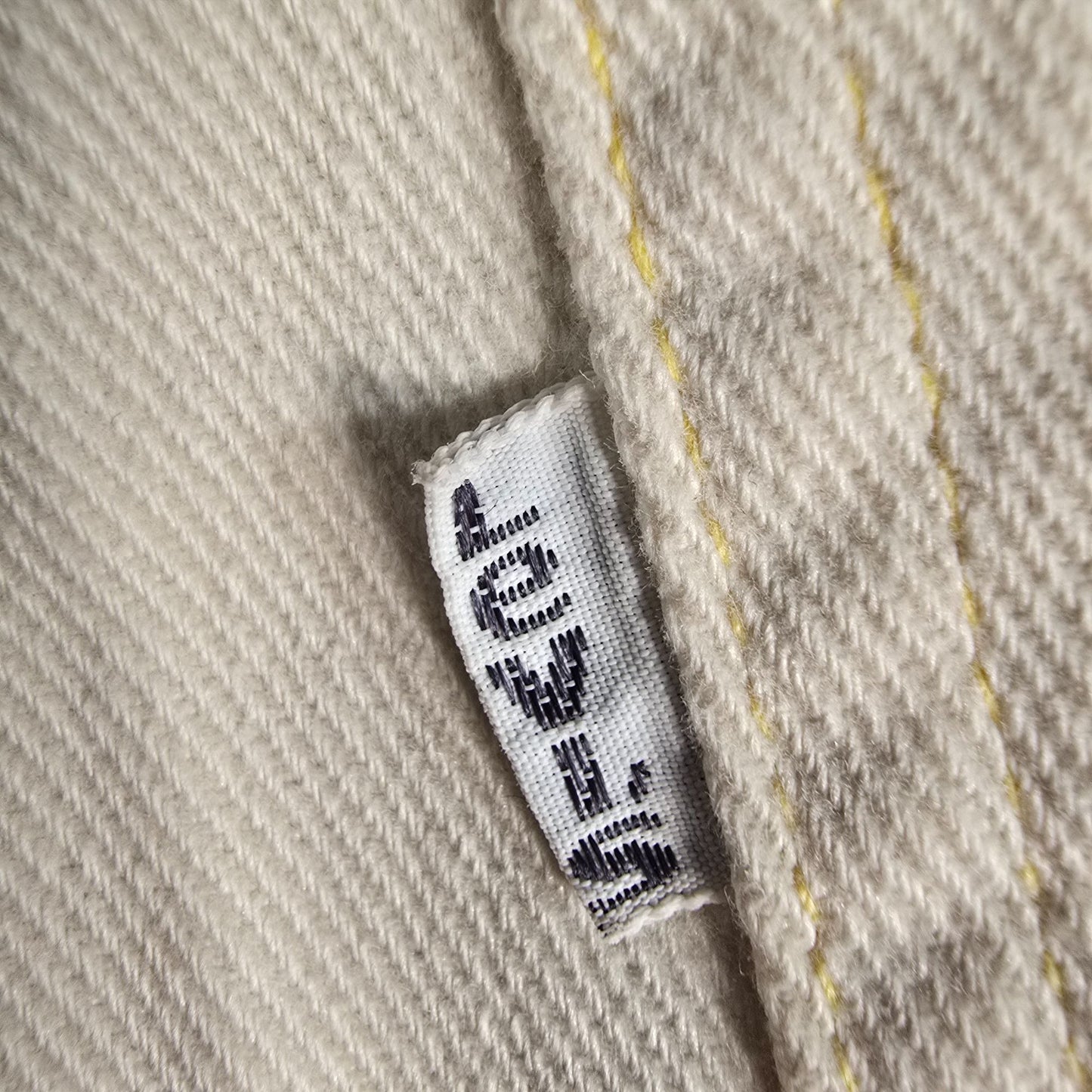 Vintage 1970s Levi's Cream Cotton Twill White Tab Flare Leg Pants (29x27)