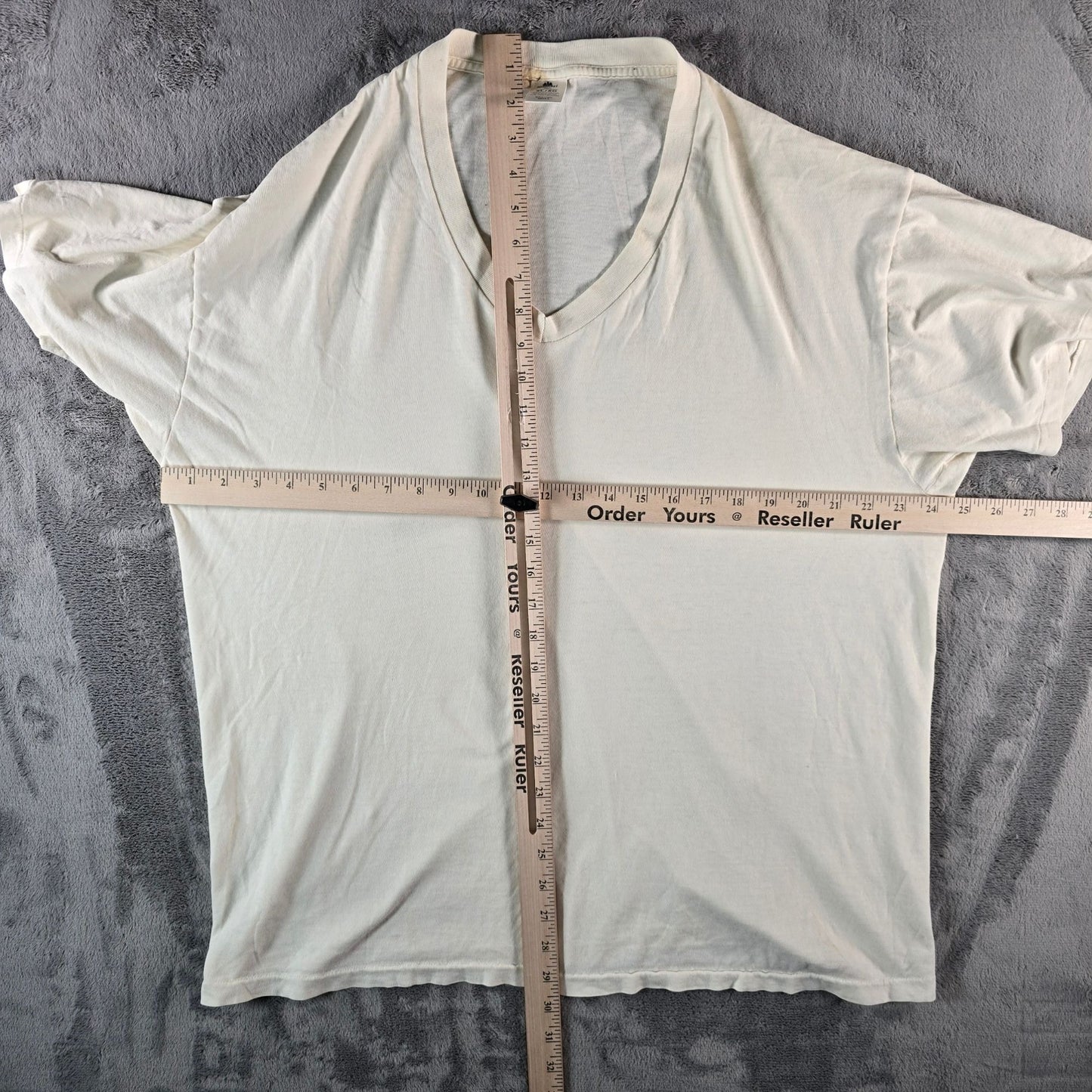 Vintage Late 1990s Stafford Relaxed Fit V-Neck Blank T-Shirt/Undershirt (XL)