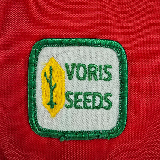 Vintage 1970s Gem Sportswear Voris Seeds Four Leaf Clover Farm Coach Jacket (L)