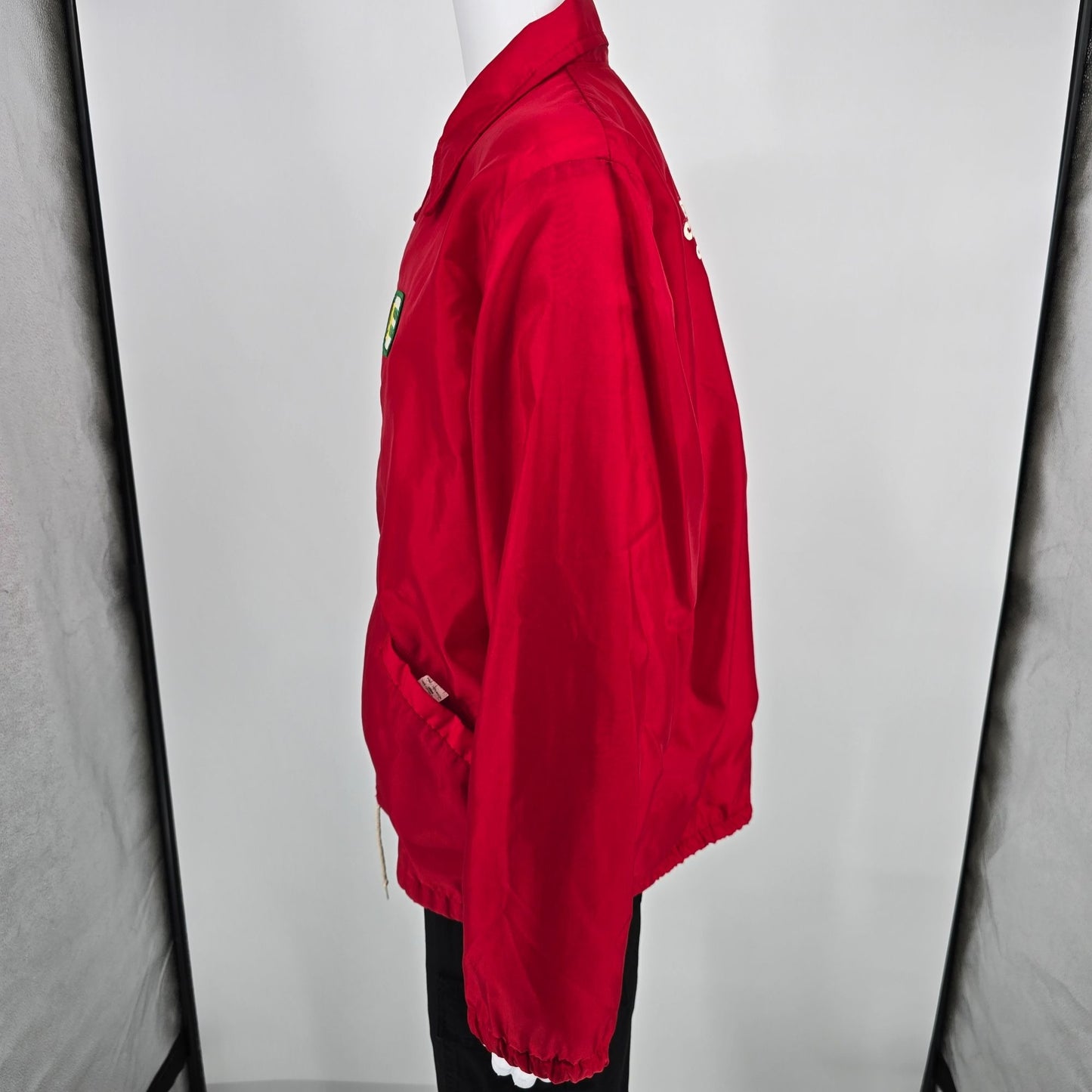 Vintage 1970s Gem Sportswear Voris Seeds Four Leaf Clover Farm Coach Jacket (L)