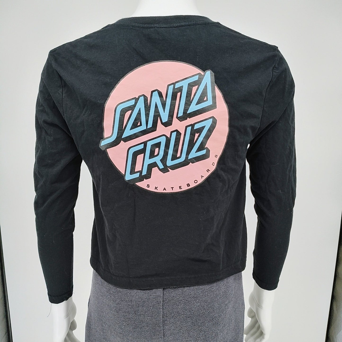 Santa Cruz Skateboards Womens Long-Sleeved Logo T-Shirt (Size 8)