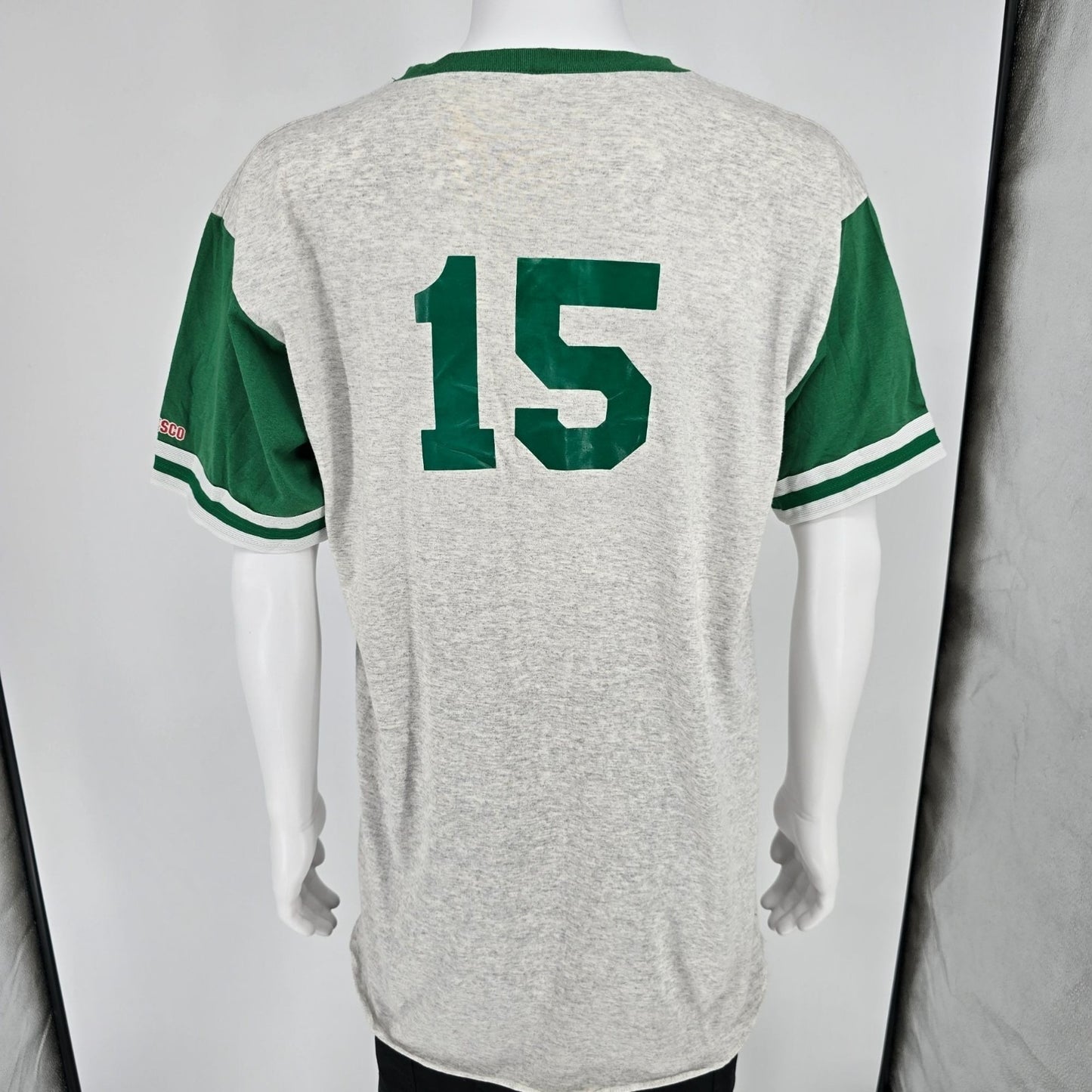 Vintage 1980s Jesco B&C Steel Nebraska #15 Henley Jersey T-Shirt (L/XL)