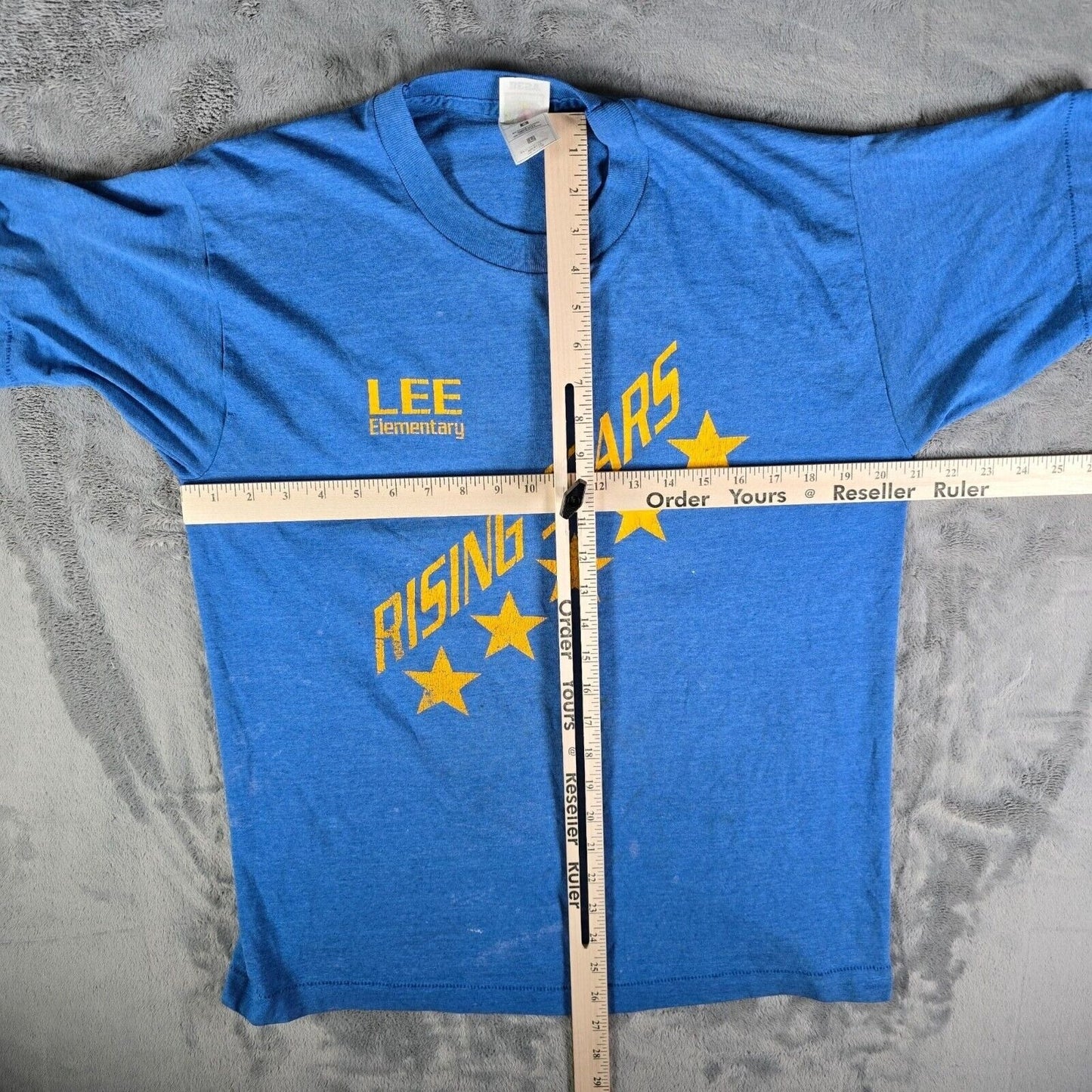 Vintage Distressed 1990s Lee Elementary Rising Stars Single Stitch T-Shirt (M/L)