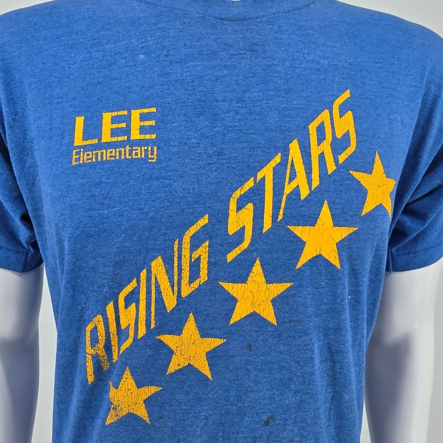 Vintage Distressed 1990s Lee Elementary Rising Stars Single Stitch T-Shirt (M/L)