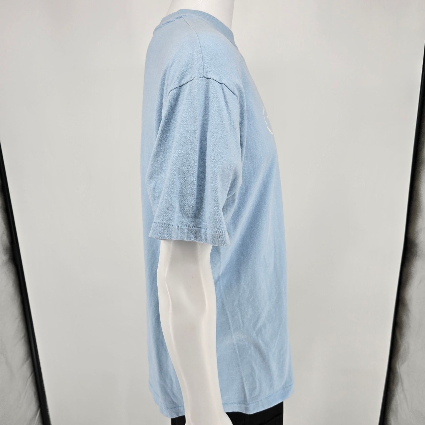 Vintage 1990s Hanes Beefy-T Light Blue Grand Hotel Mackinac Island Shirt (L)