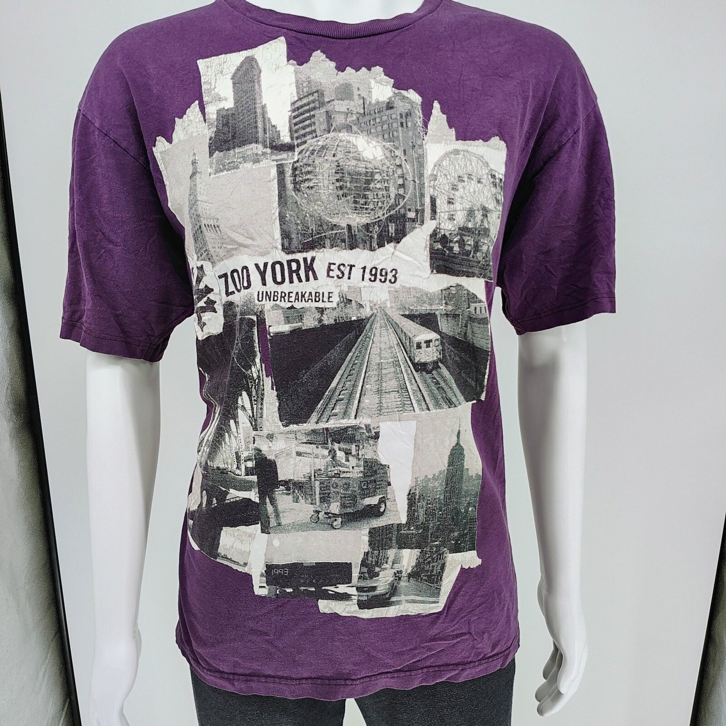 Zoo York EST 1993 Unbreakable Purple Graphic T-Shirt (XL)