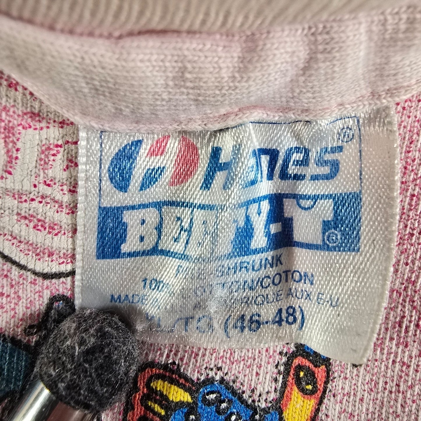 Distressed Vintage 1990s Hanes Beefy-T Kiki Suarez Guardian Angel T-Shirt (XL)