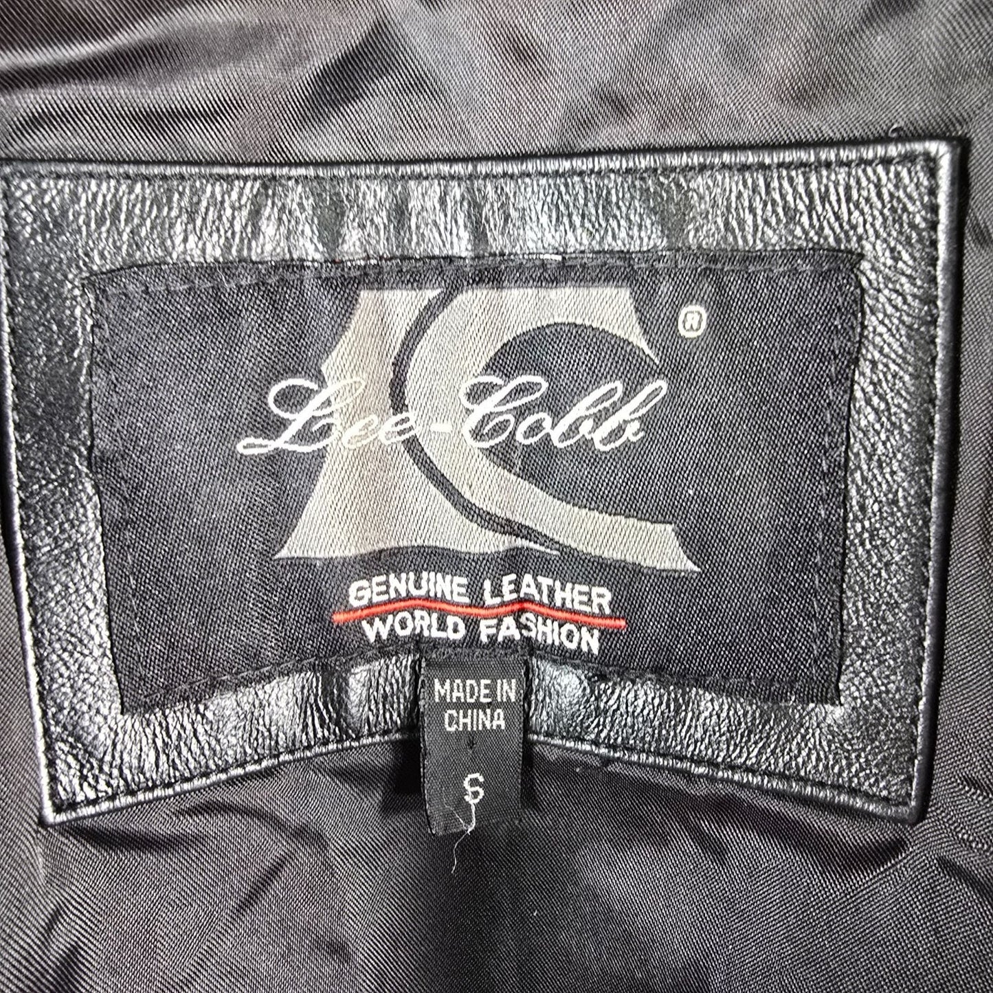 Vintage Y2K/Early 2000s Lee-Cobb Fitted Black Leather Blazer Jacket (Small)