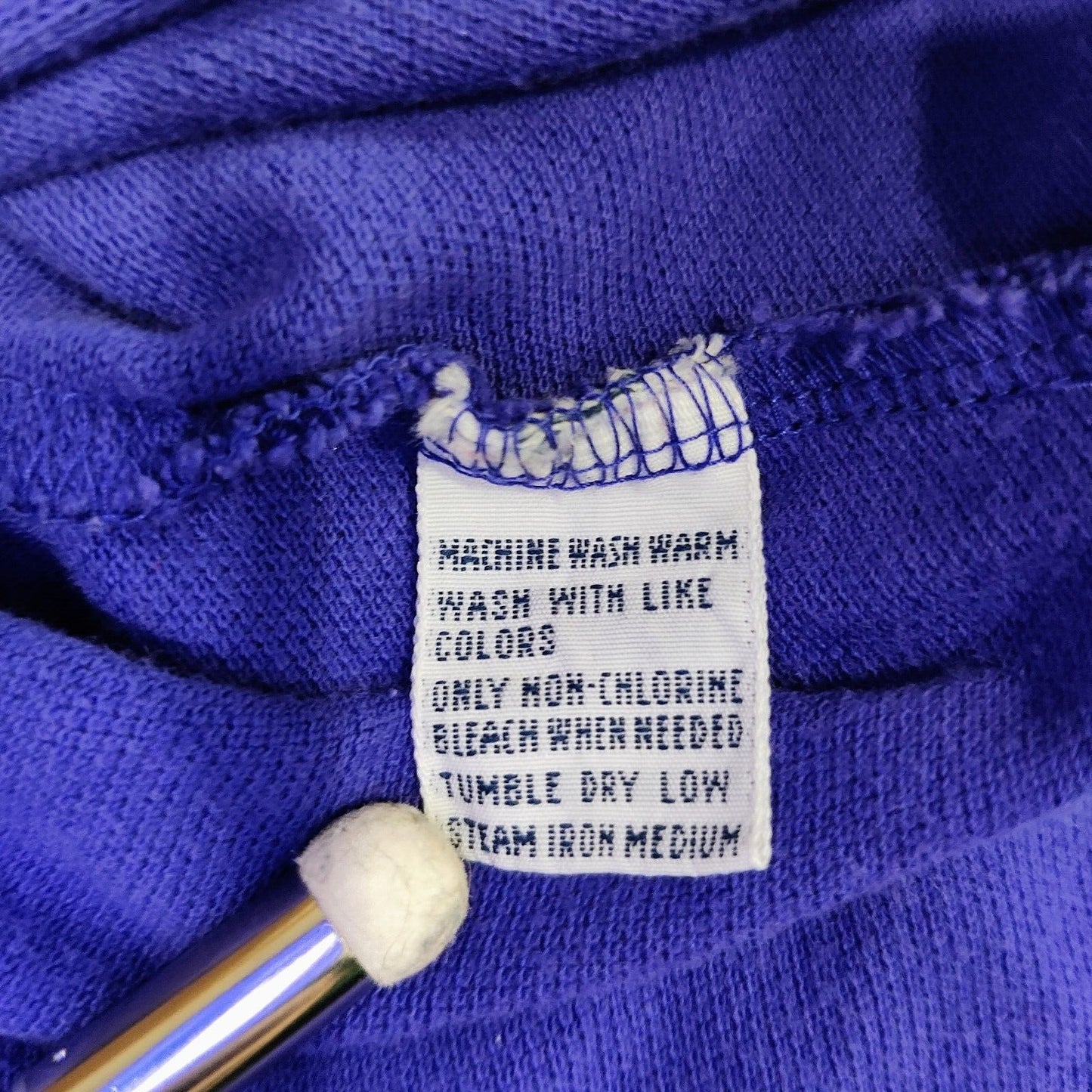 Vintage 1990s Polo Ralph Lauren Bluish Purple Polo Orange Pony Logo (Large)