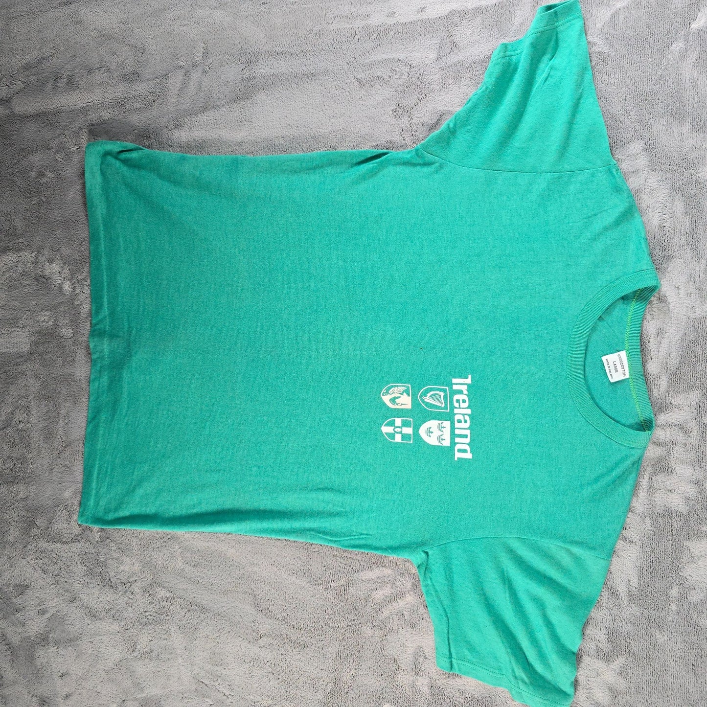 Vintage 1990s Ireland Provincial Coats of Arms Graphic Souvenir T-Shirt (M)