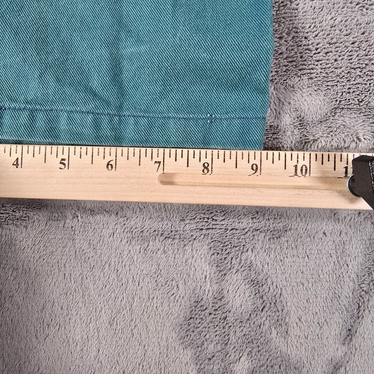 Vintage Y2K Distressed Teal Cotton Workwear Pants w/ Purple Stitching (33x30)