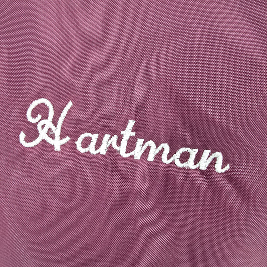 Vintage 1980s Hartwell College of the Ozarks Bobcats Satin Bomber Jacket (L)