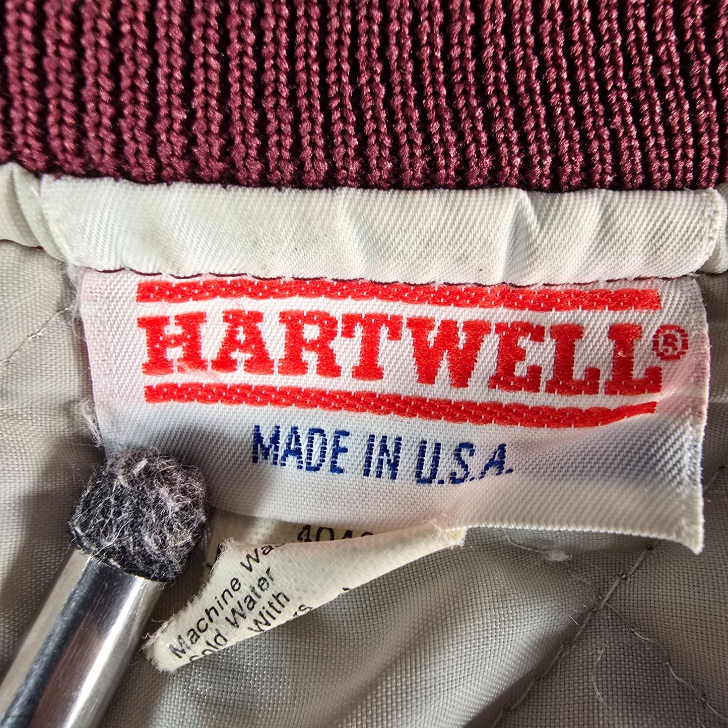 Vintage 1980s Hartwell College of the Ozarks Bobcats Satin Bomber Jacket (L)