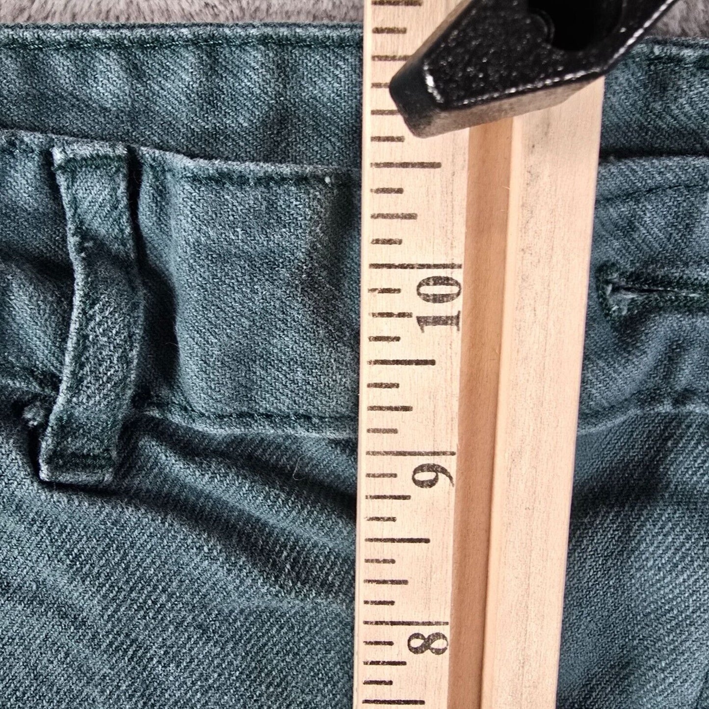 Vintage Y2K Distressed Faded Green French Twill Cotton Workwear Pants (28x30)