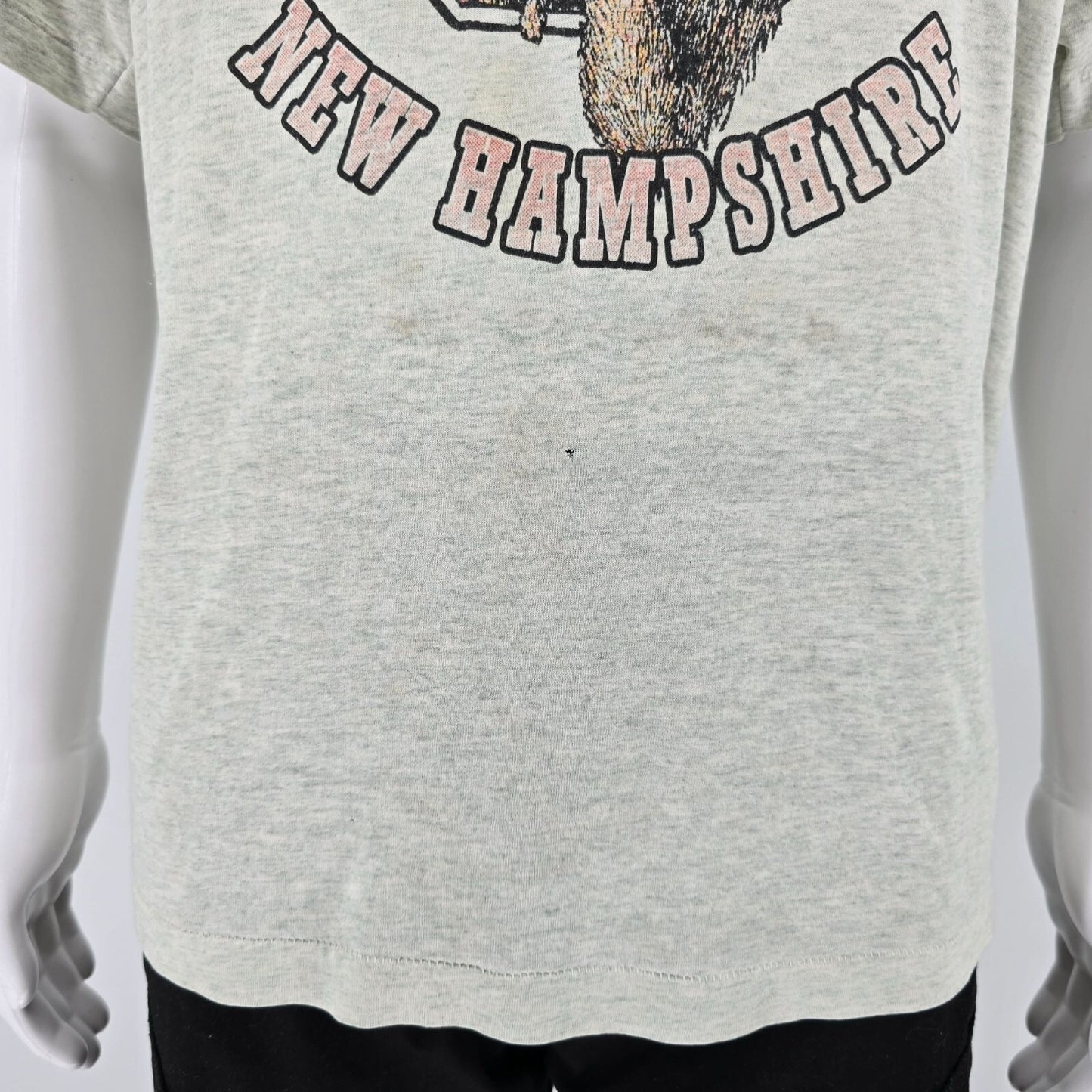 Distressed Vintage 1990s New Hampshire "I Brake For Moose" Graphic T-Shirt (XL)