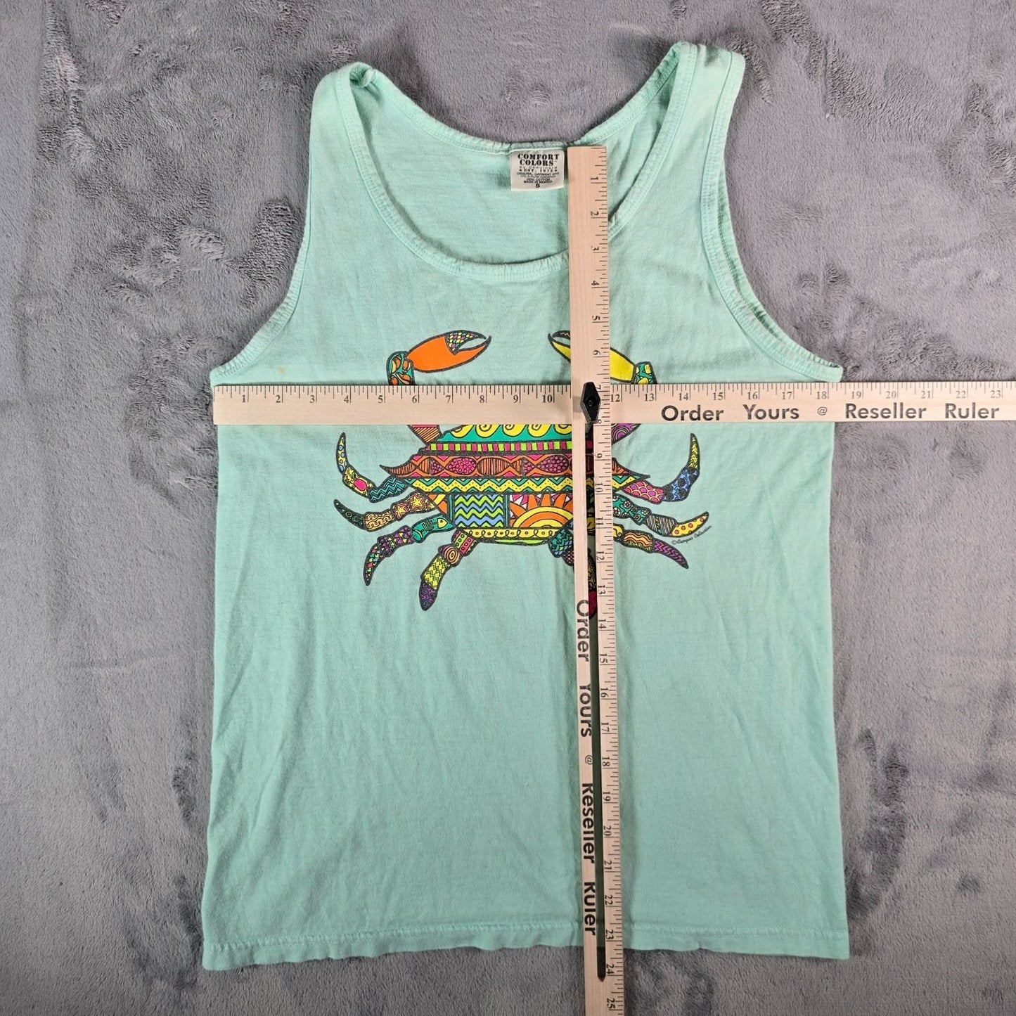 2000s Comfort Colors Dewey's Destin FL Crab Art Campus Collection Tank Top (S)